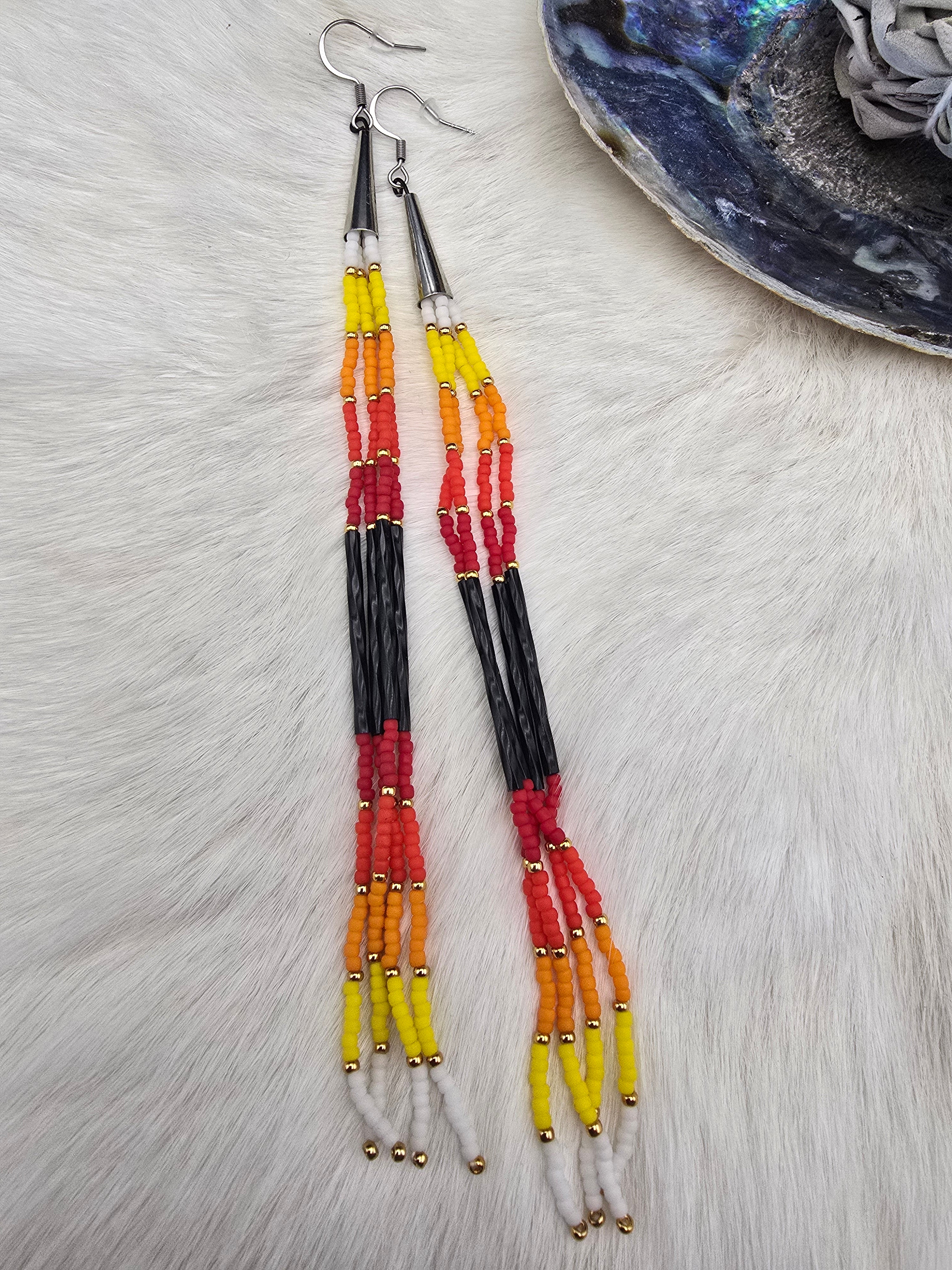 fire fringe earrings