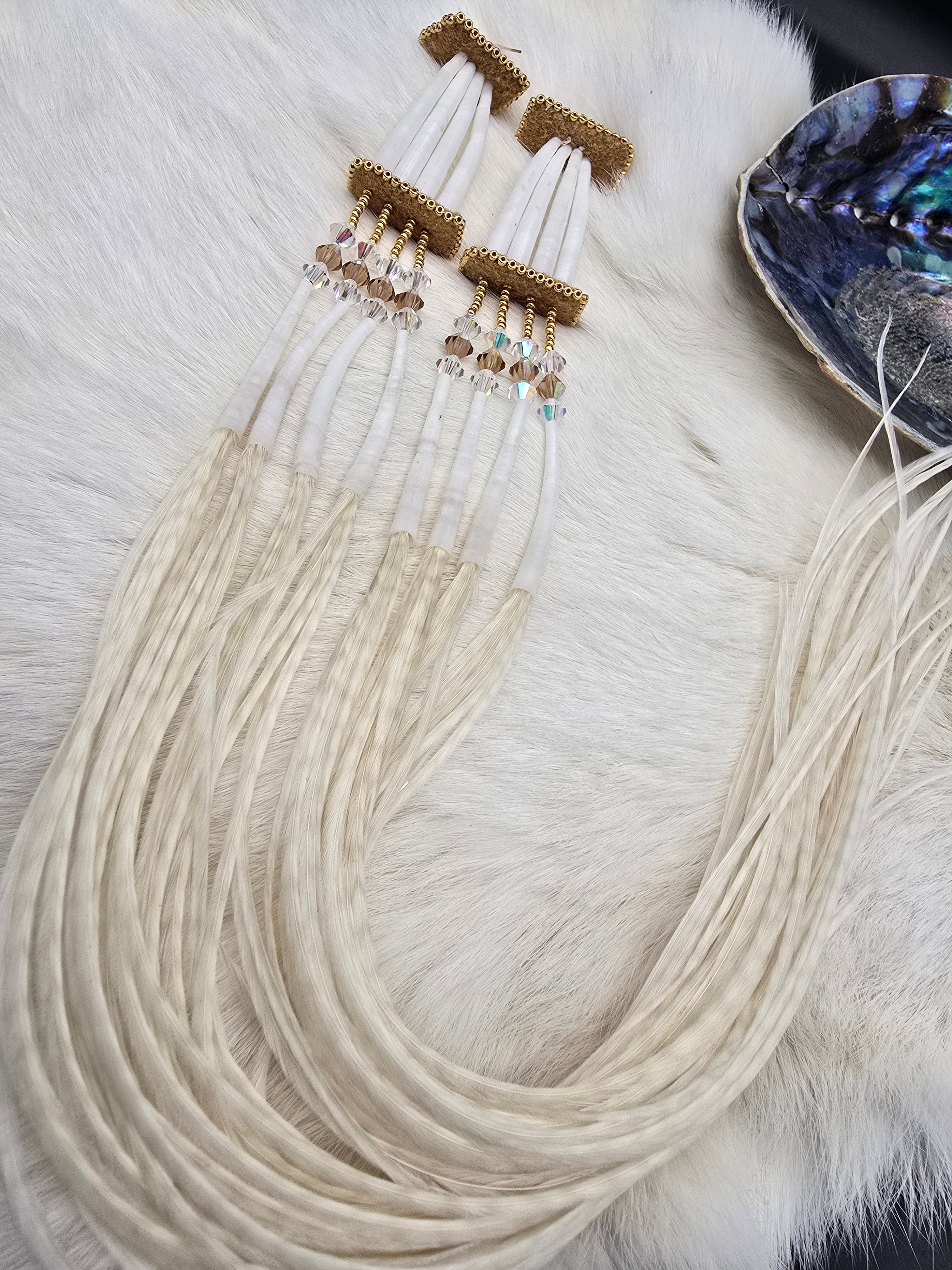 Dentalium Feather earrings