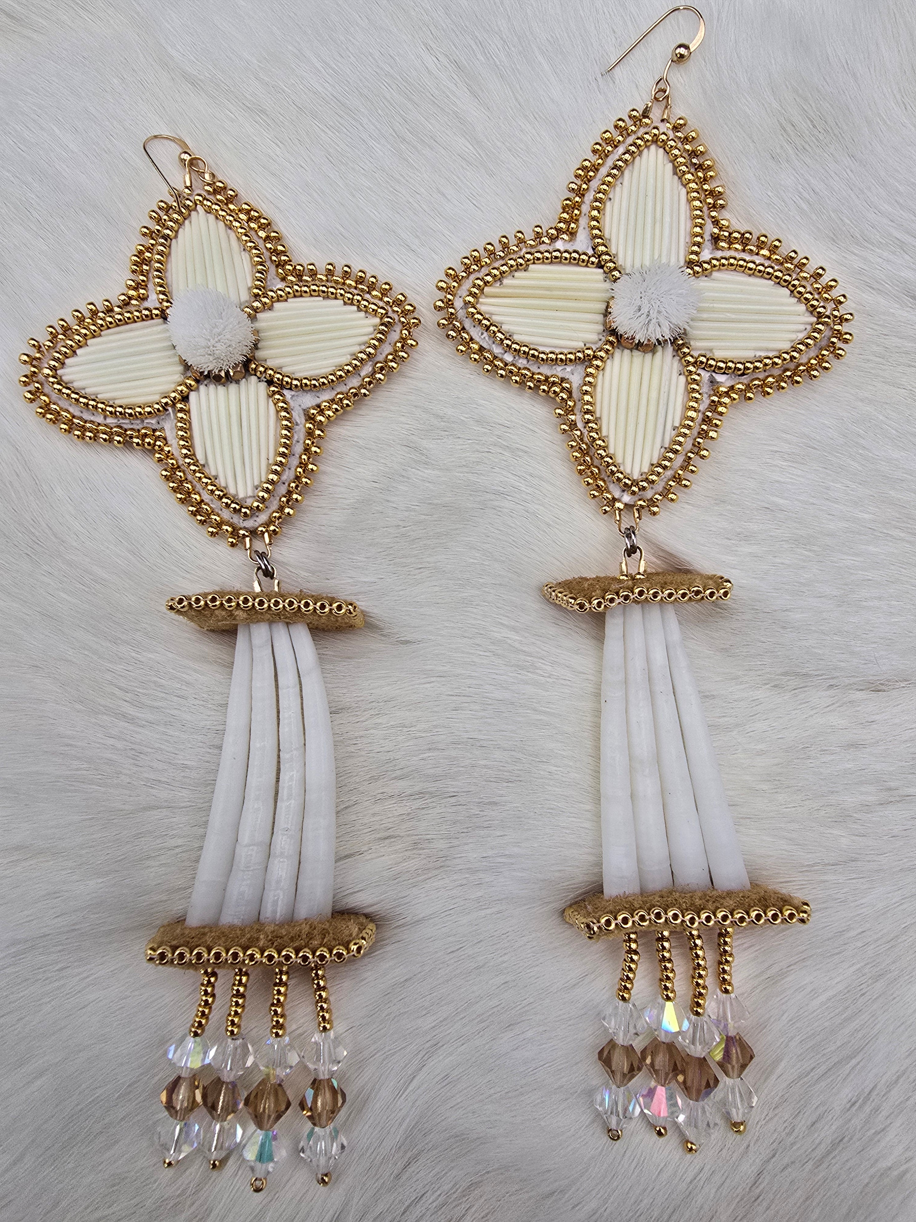 Gold and white flowers