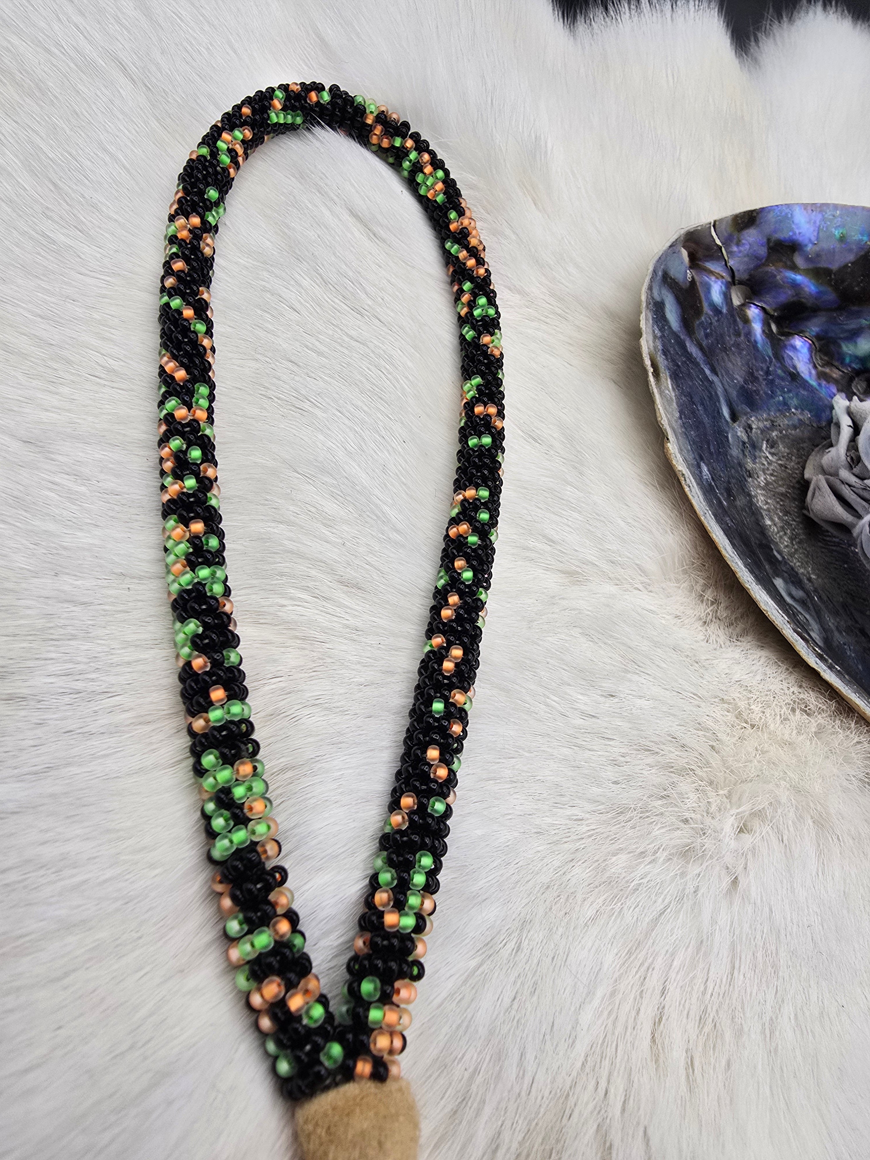 Neon & Black keychain