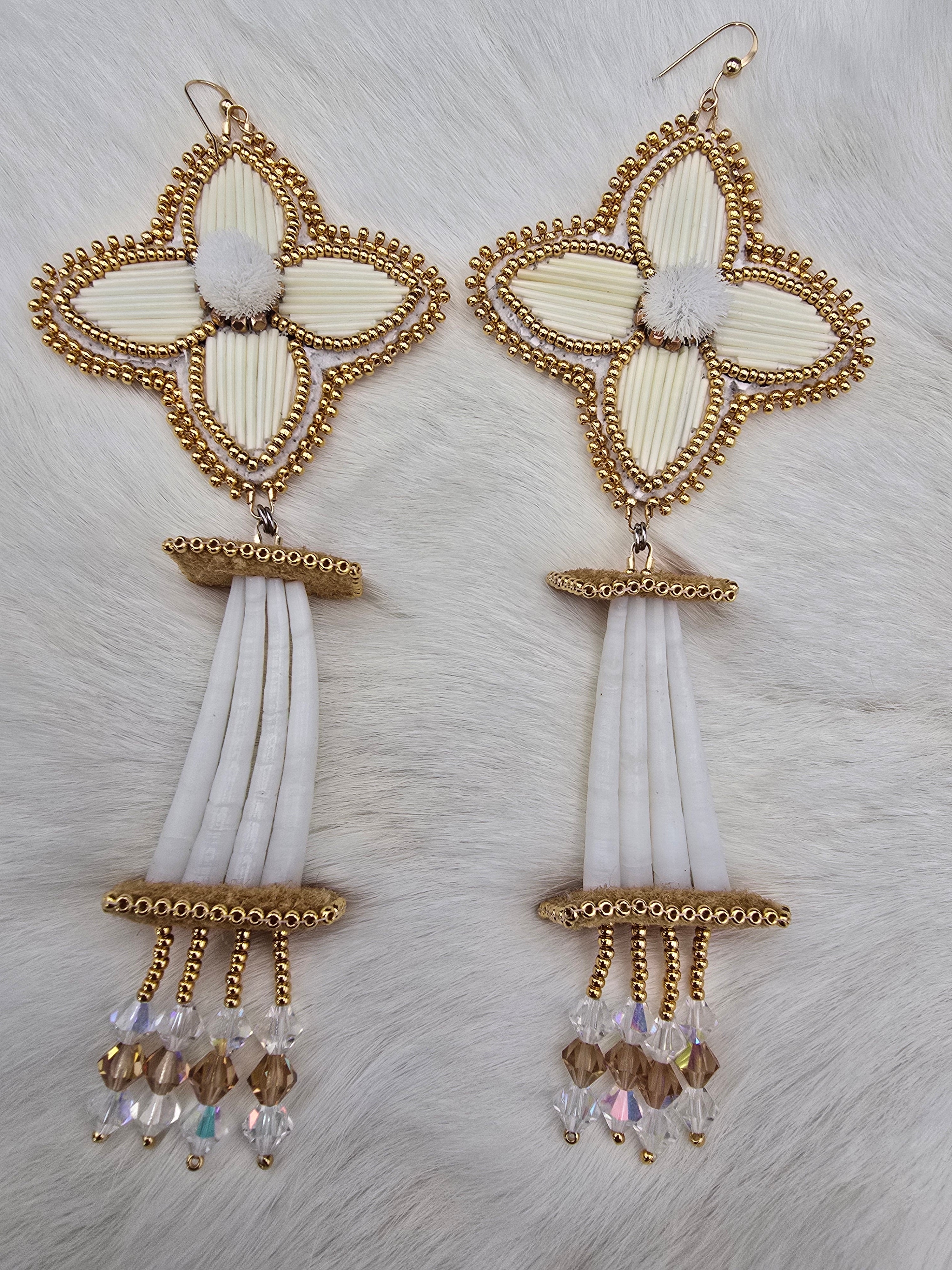 Gold and white flowers
