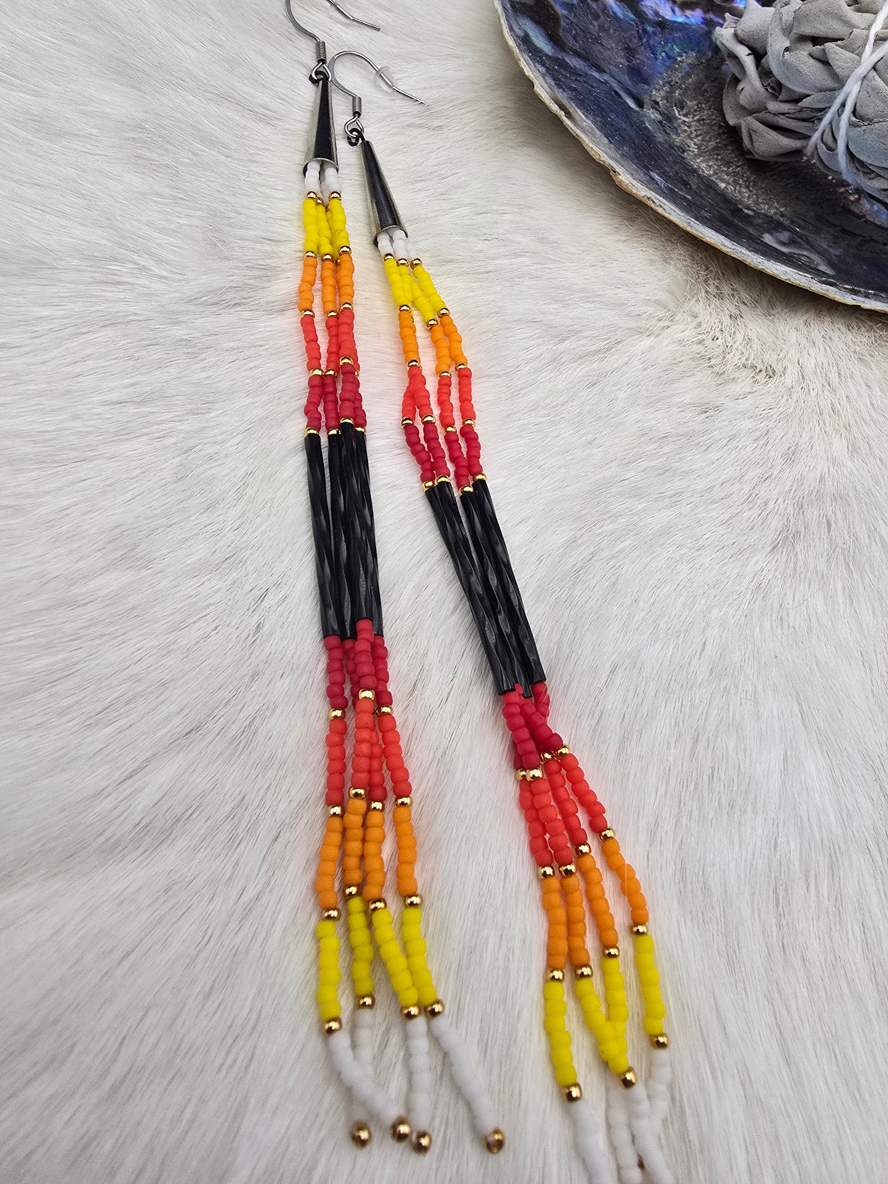 fire fringe earrings