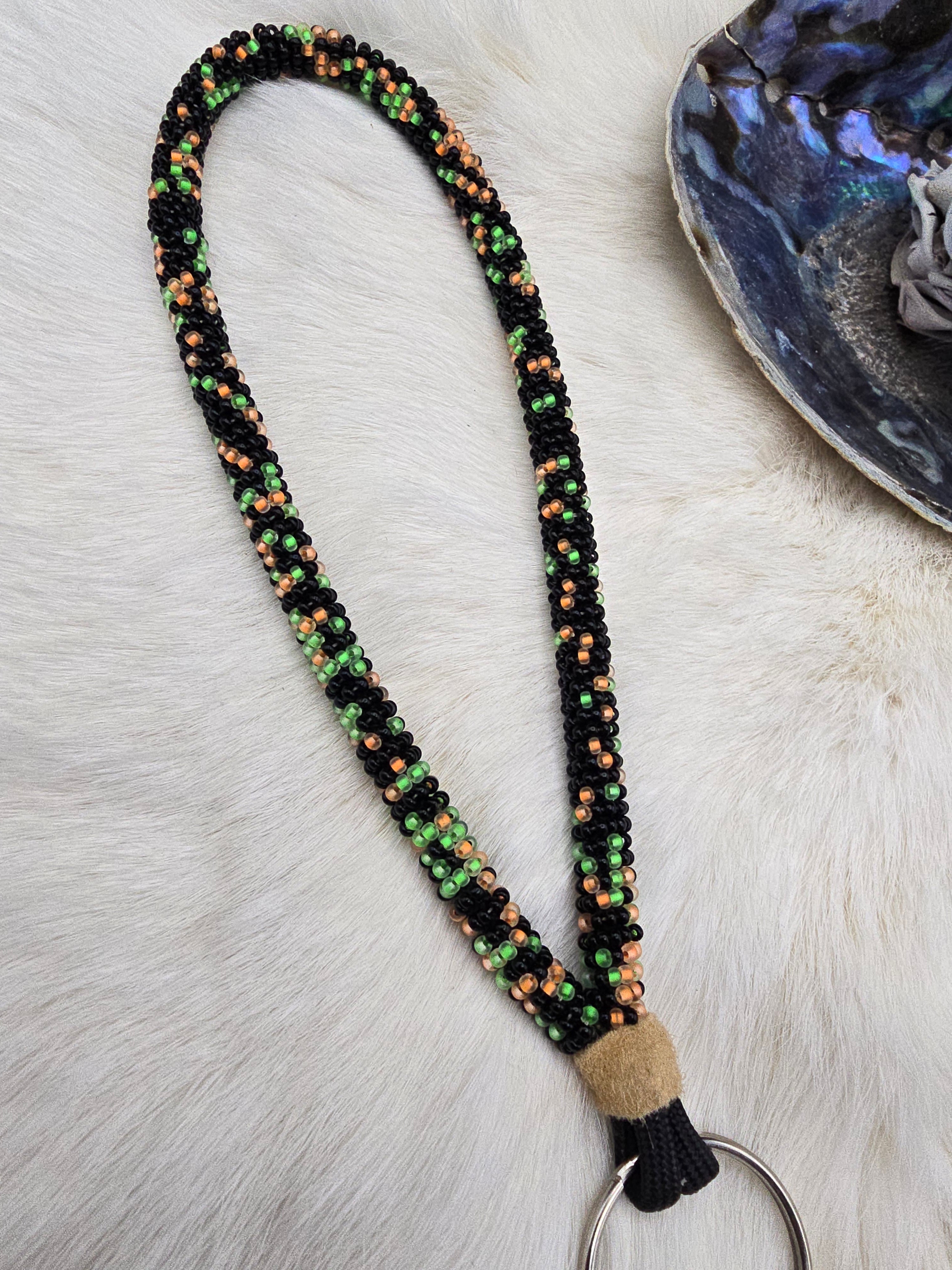 Neon & Black keychain