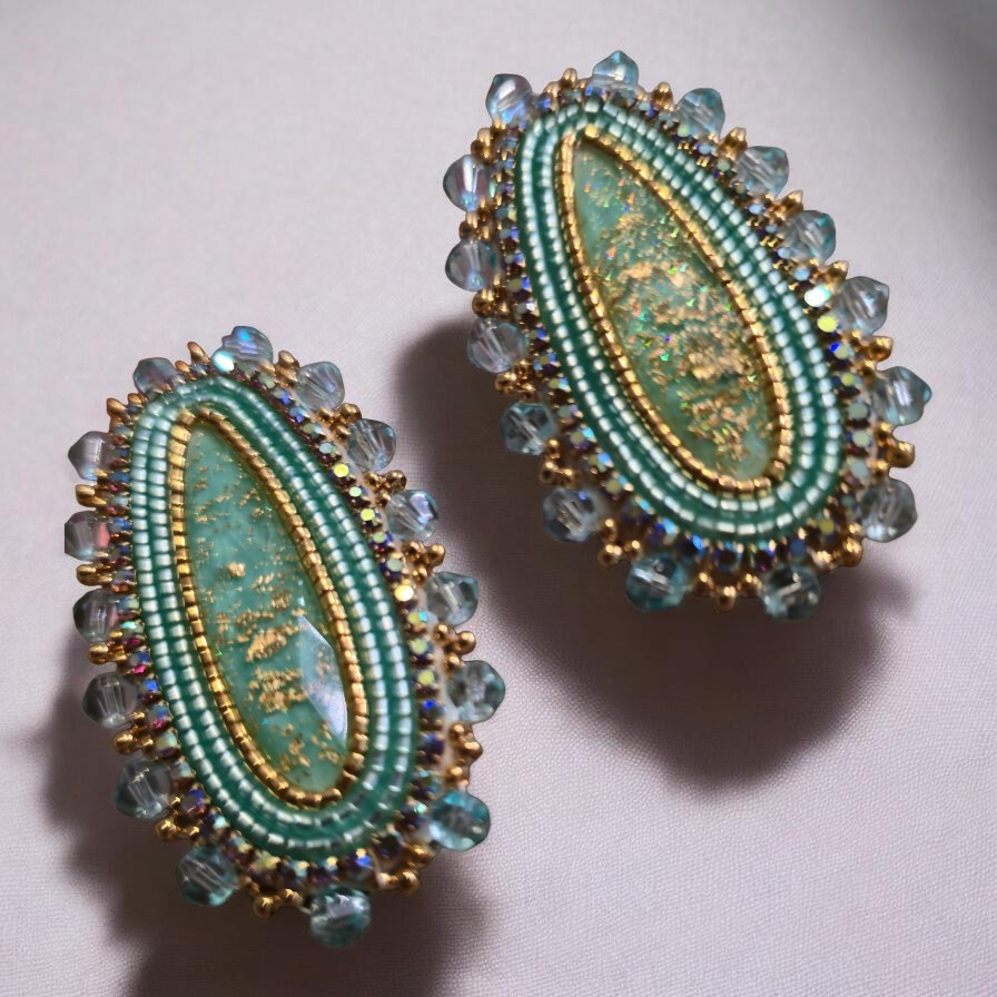 Teal blue & Gold