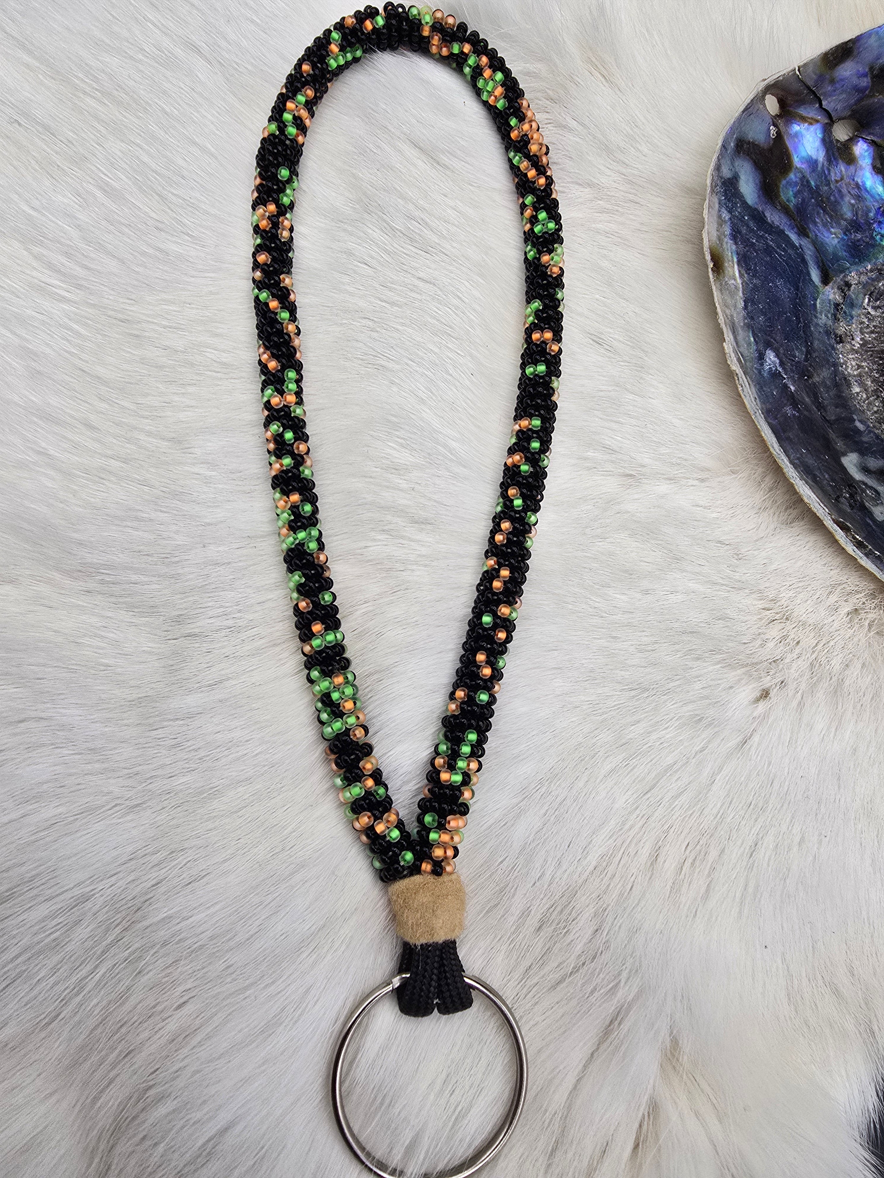 Neon & Black keychain