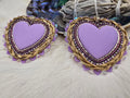 Purple sweetgrass hearts